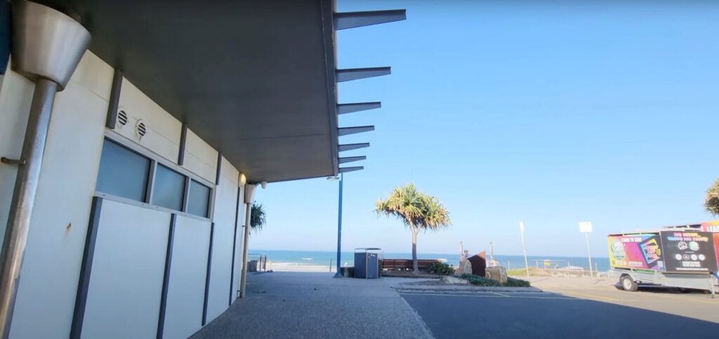 Beach access walkway beside the Maroochydore Surf Club leading to the ocean on the Sunshine Coast